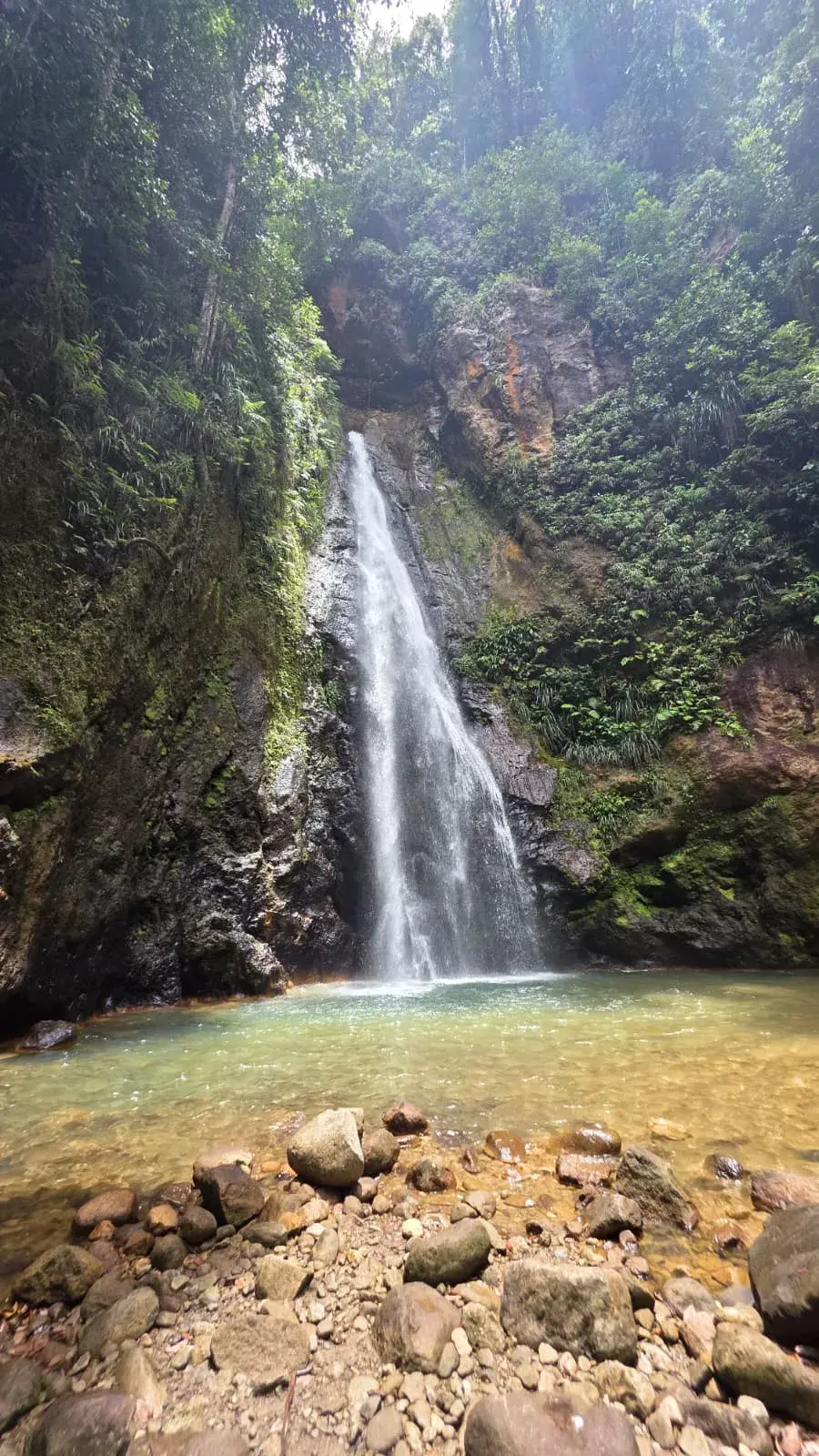 Syndicate Falls and its emerald pool, northern Dominica