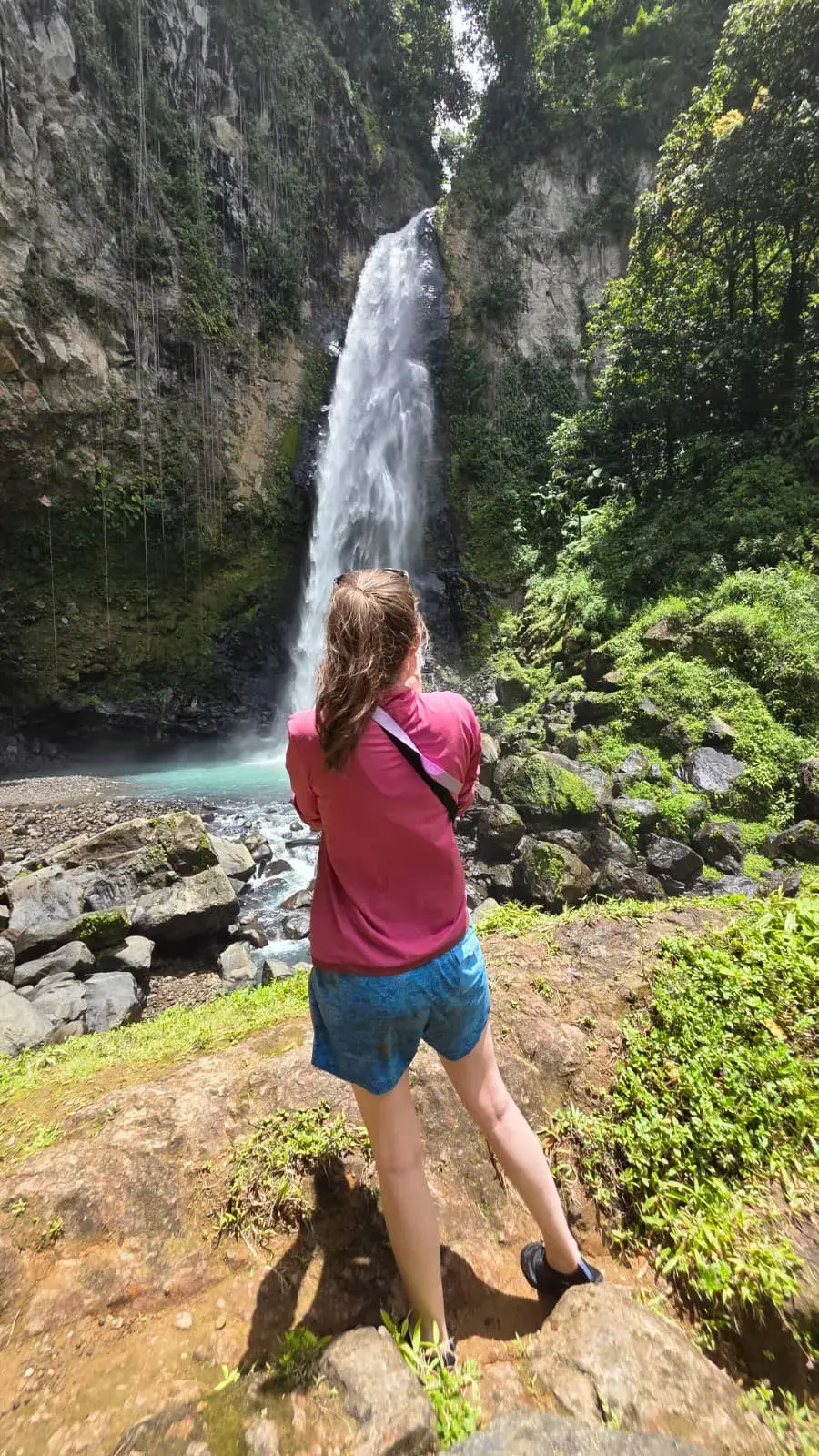 Hiker admiring Victoria Falls